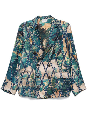 PIERRE LOUIS MASCIA Geometric Patterned Silk Jacket for Women