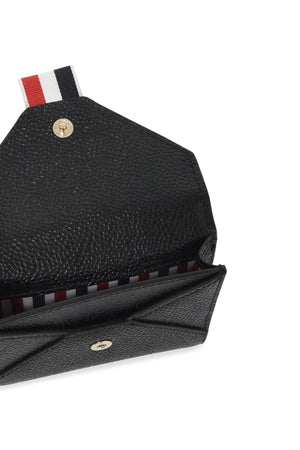 THOM BROWNE Chic Pebble Leather Envelope Card Holder