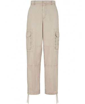 FENDI Beige Cotton Gabardine Trousers for Men