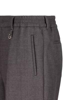 FENDI Sartorial Trousers in Grey Wool for Men - FW23