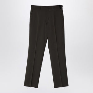 FENDI Dark Green Wool Trousers for Men - FW24 Collection