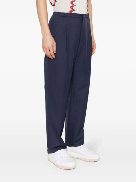 FENDI Navy Blue Men's Trousers - SS24 Collection