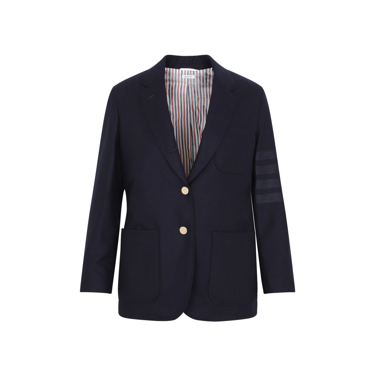 THOM BROWNE Blue Cotton Jacket for Women - FW24 Collection