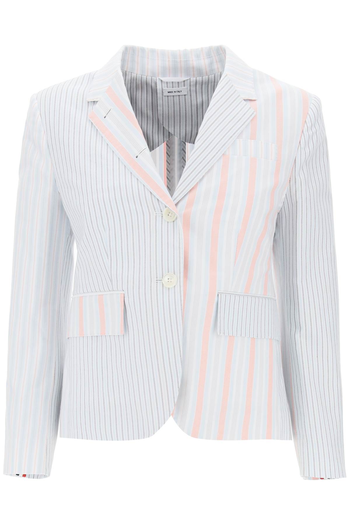 THOM BROWNE Multicolor Striped Oxford Blazer