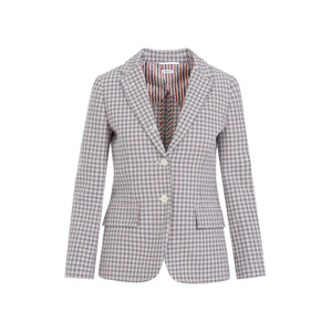 THOM BROWNE Multicolour Small Check Cotton Jacket for Women - SS24 Collection