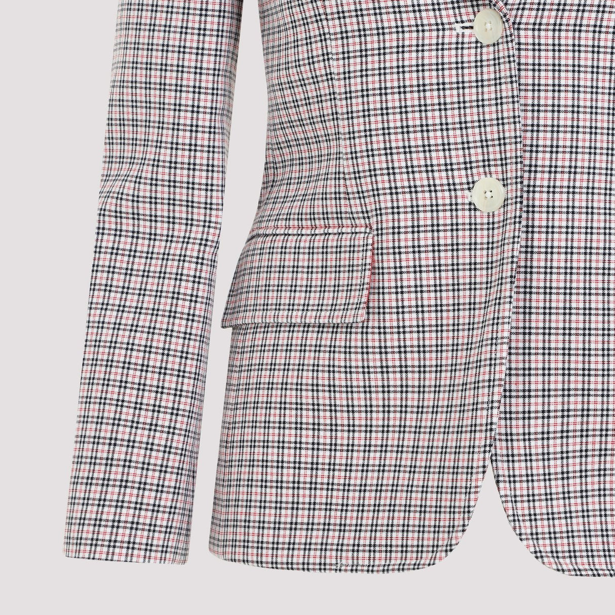 THOM BROWNE Multicolour Small Check Cotton Jacket for Women - SS24 Collection