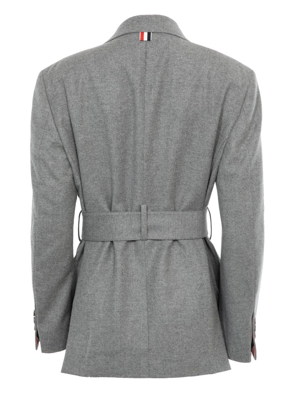 THOM BROWNE Women's Classic Grey Wool Jacket with Adjustable Waistband