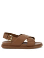 MARNI Stylish Brown Leather Sandals for Women - 2024 Collection