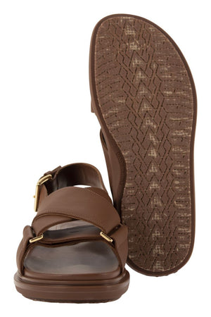 MARNI Criss-Cross Leather Sandals