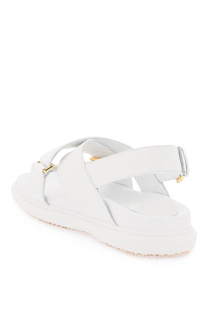 MARNI Criss-Cross Leather Sandals