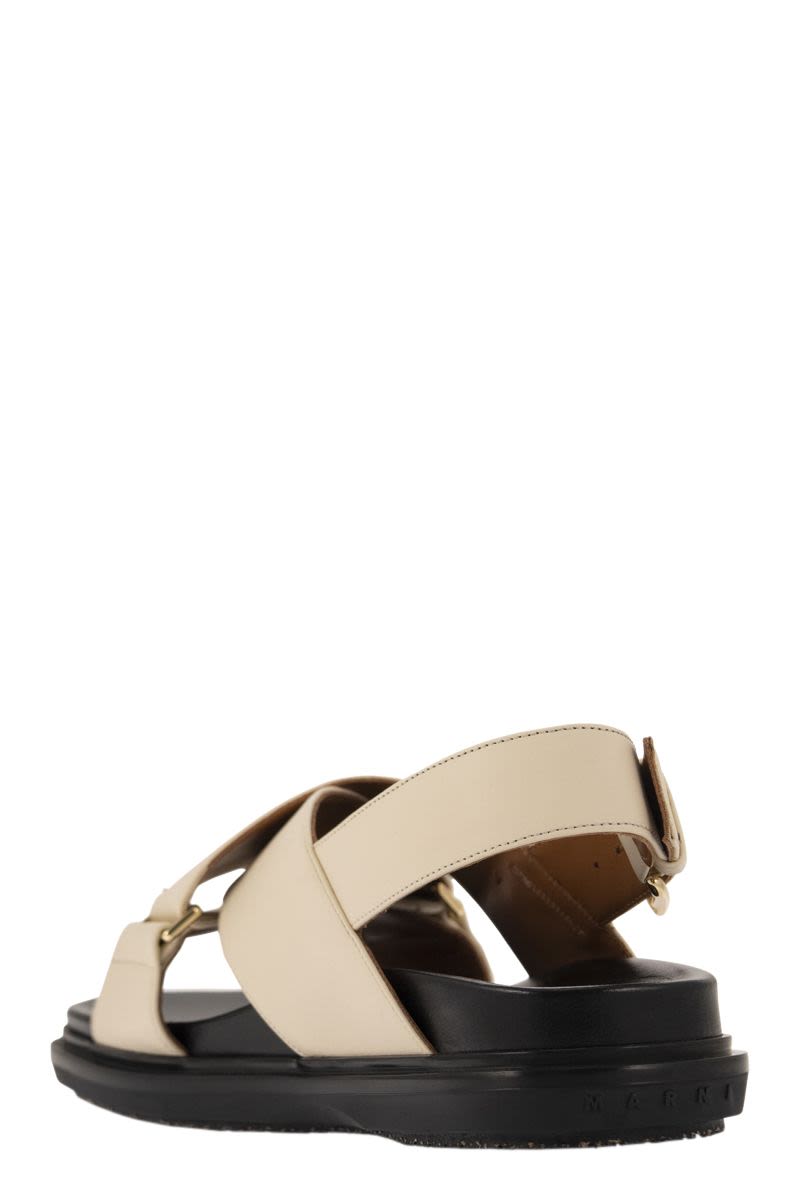 MARNI Criss-Cross Leather Sandals