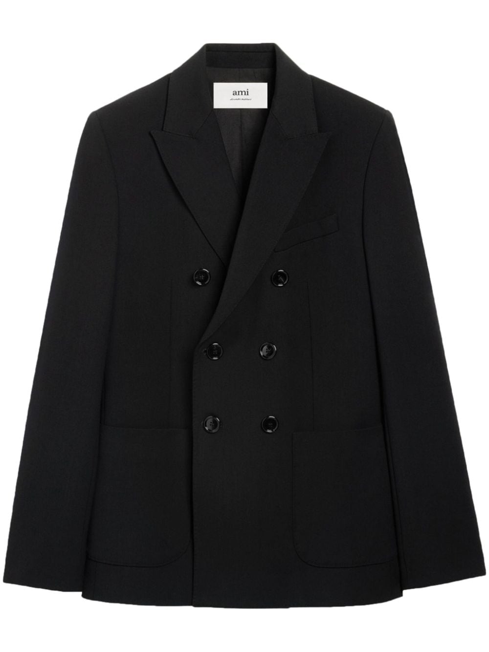 AMI PARIS Stylish and Sophisticated Women's American-Inspired Black Coat for the SS24 Season