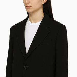 AMI PARIS Black Wool Single-Breasted Jacket for Women