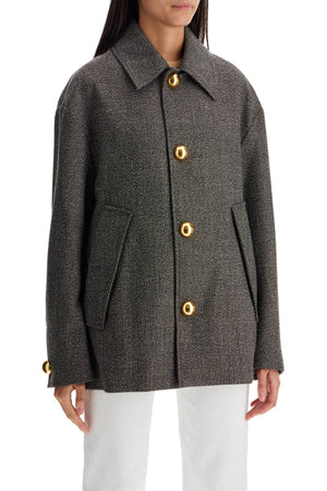 AMI PARIS Oversized Wool and Cotton Blend Jacket - Size 36