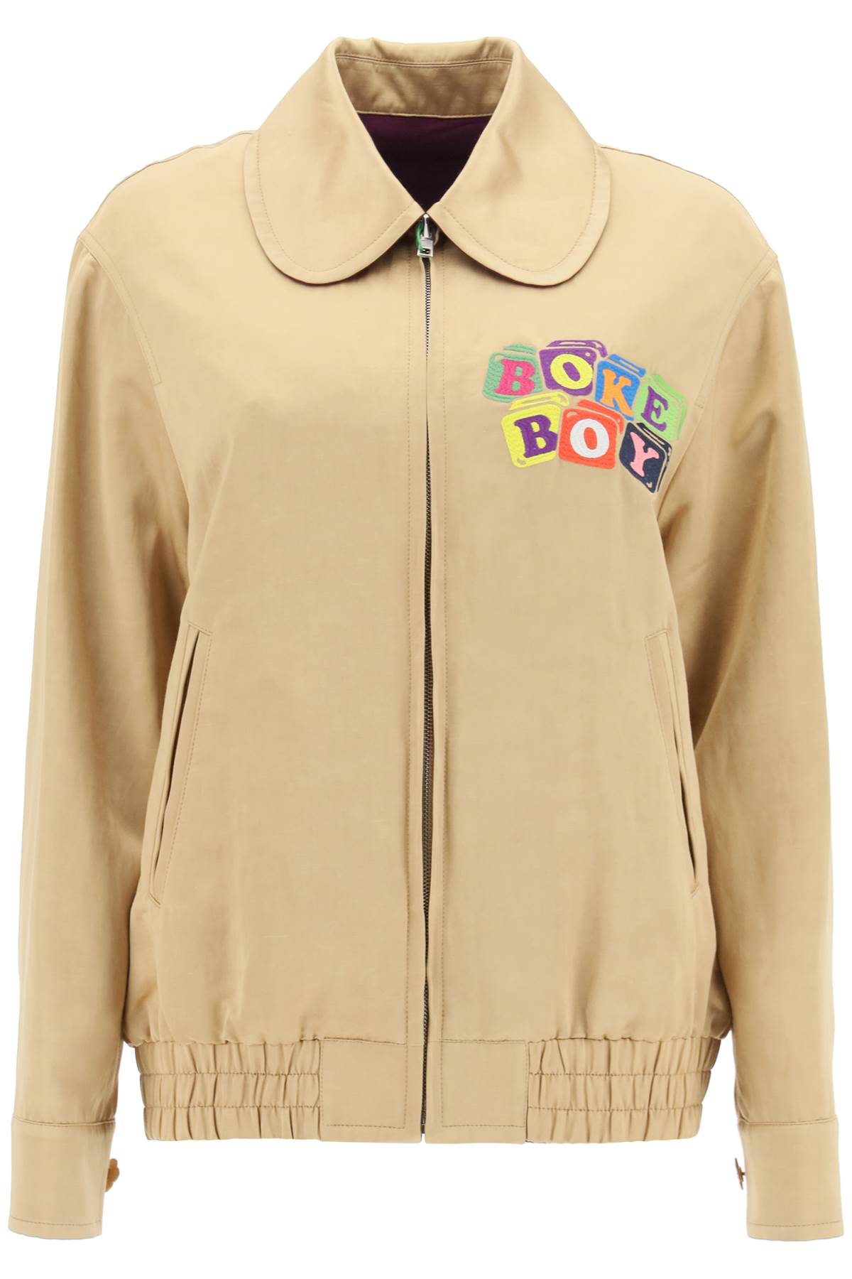 KENZO Reversible Bomber Jacket in Beige for Women - SS23 Collection