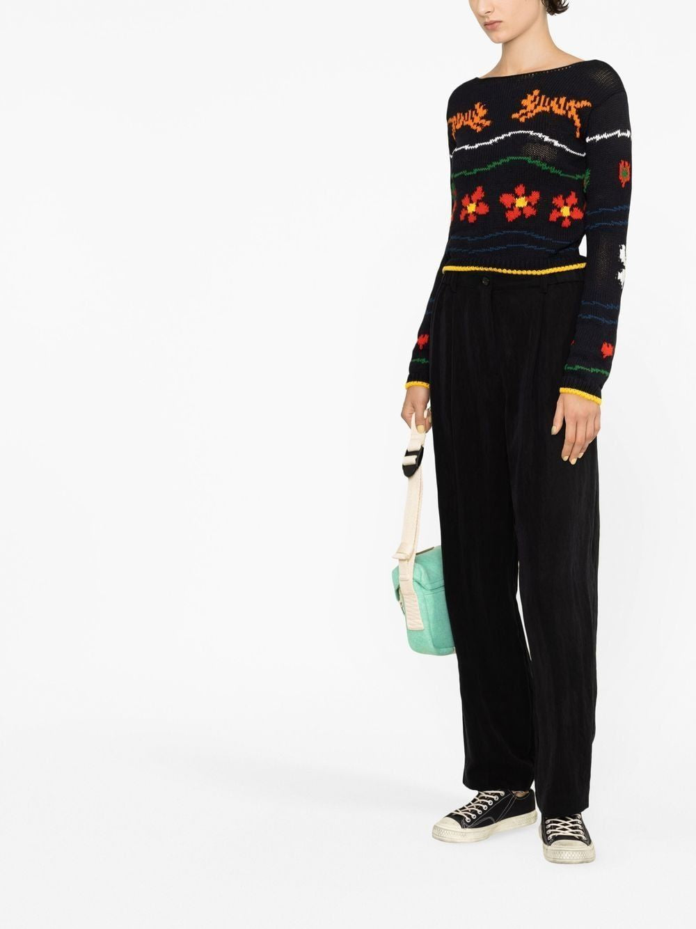 KENZO Multicolor Embroidered Women's Jumper, Perfect for Spring/Summer 2024