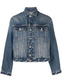 KENZO Men's Blue Denim Jacket with Contrast Stitching and 100% Cotton for SS23