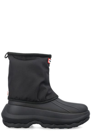 KENZO Men's Black Leather Rain Boots for FW23