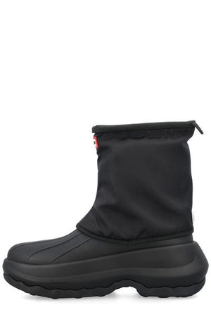 KENZO Men's Black Leather Rain Boots for FW23