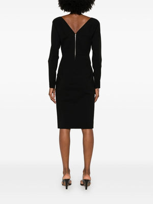 FENDI Elegant Long Sleeve Midi Dress for Women