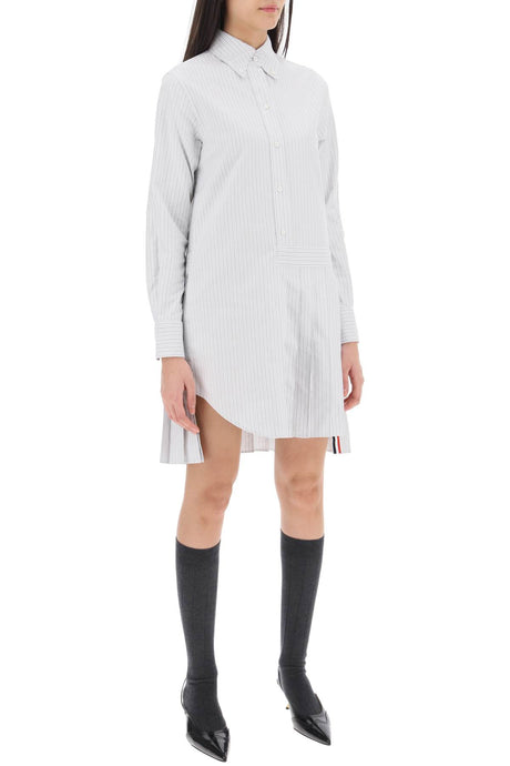 Striped Oxford Shirt Dress for Women by Thom Browne