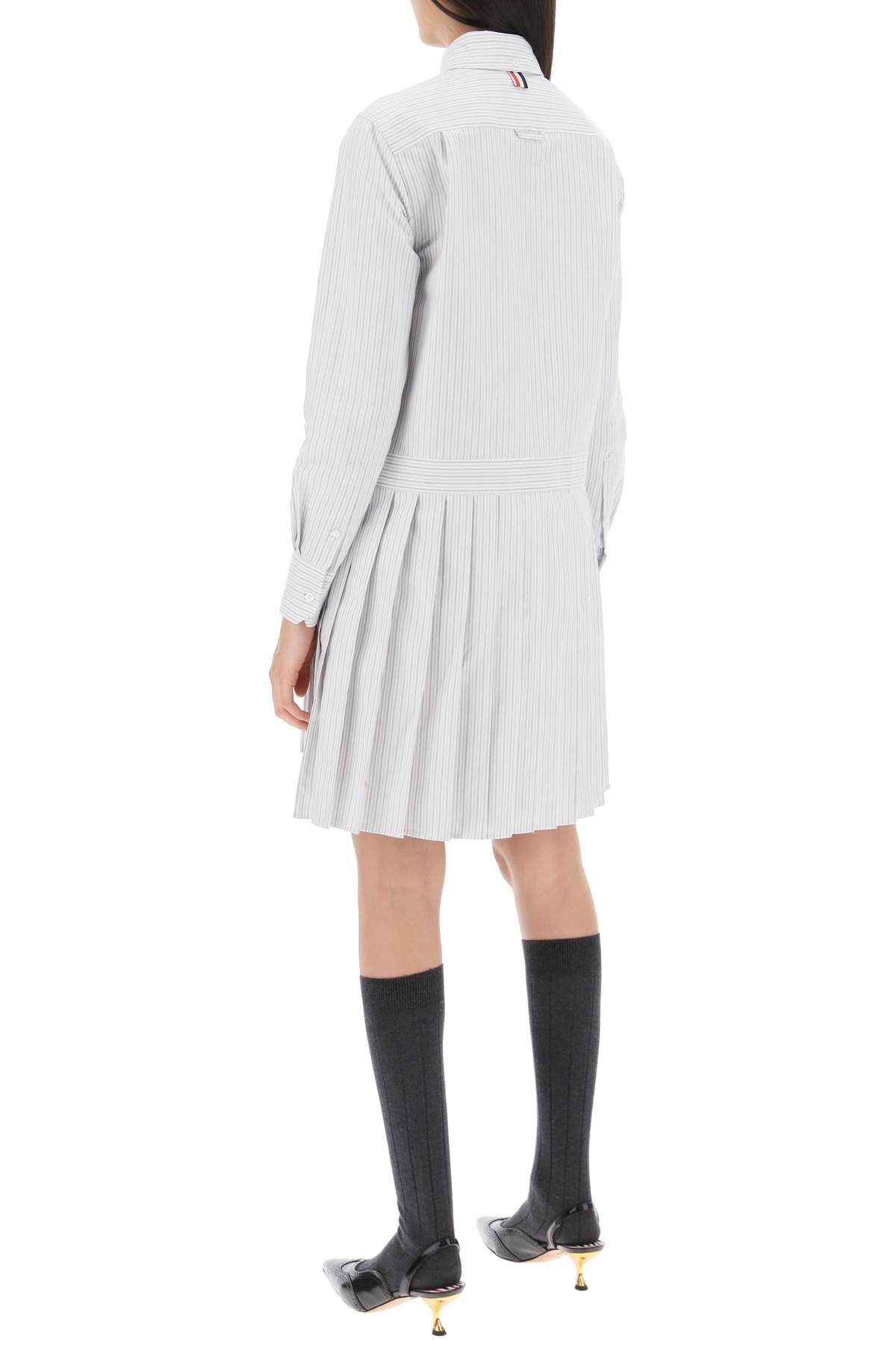 Striped Oxford Shirt Dress for Women by Thom Browne