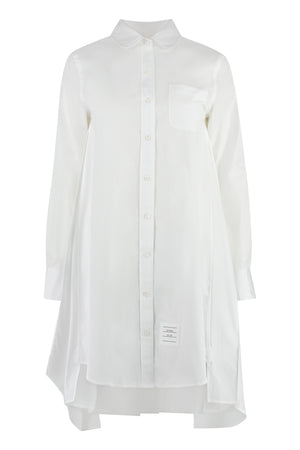 THOM BROWNE White Cotton Women's Shirtdress for SS23