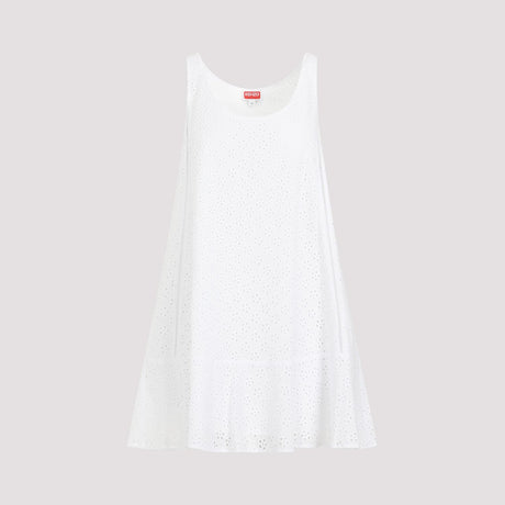 KENZO Anglaise Mini Dress in White for Women