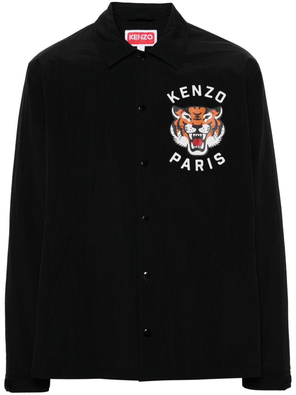 KENZO Sleek Black Men's Jacket for Year-Round Style