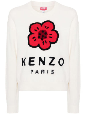 KENZO Wool Flower Knit Sweater - Regular Fit