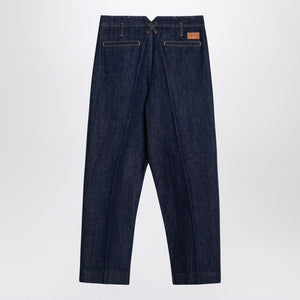 KENZO Relaxed Fit Blue Japanese Denim Jeans