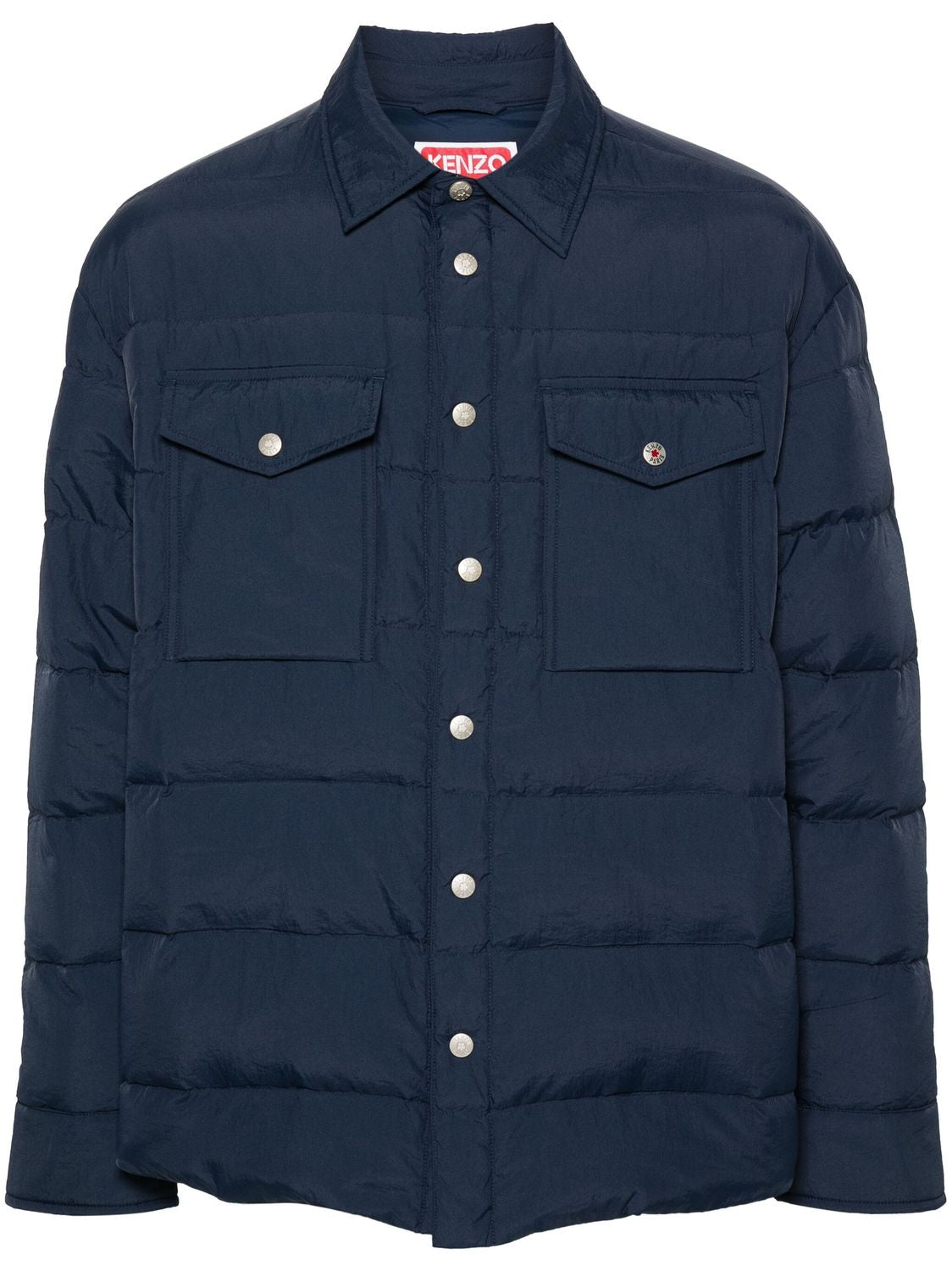 KENZO Classic-Collar Quilted Shirt Jacket