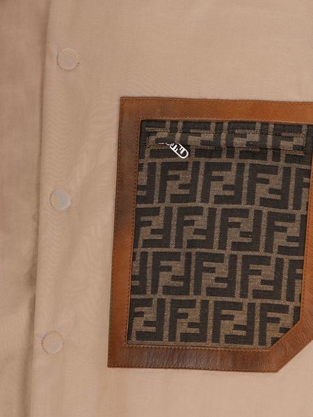 FENDI Brown Reversible Trench Jacket for Men