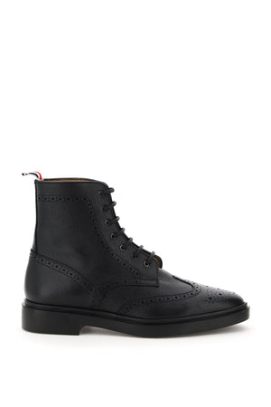 THOM BROWNE Black Leather Beatles Boot - Spring/Summer 2023