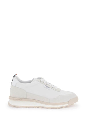 THOM BROWNE White Tricolor Alumni Sneakers for Women