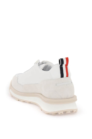 THOM BROWNE White Tricolor Alumni Sneakers for Women