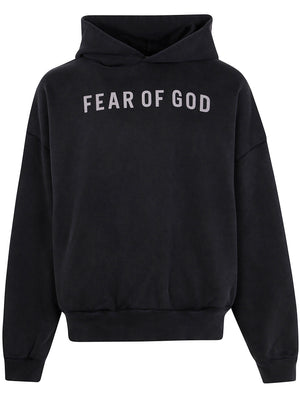 FEAR OF GOD Overlapped Hoodie with Logo - Men’s Grey Print