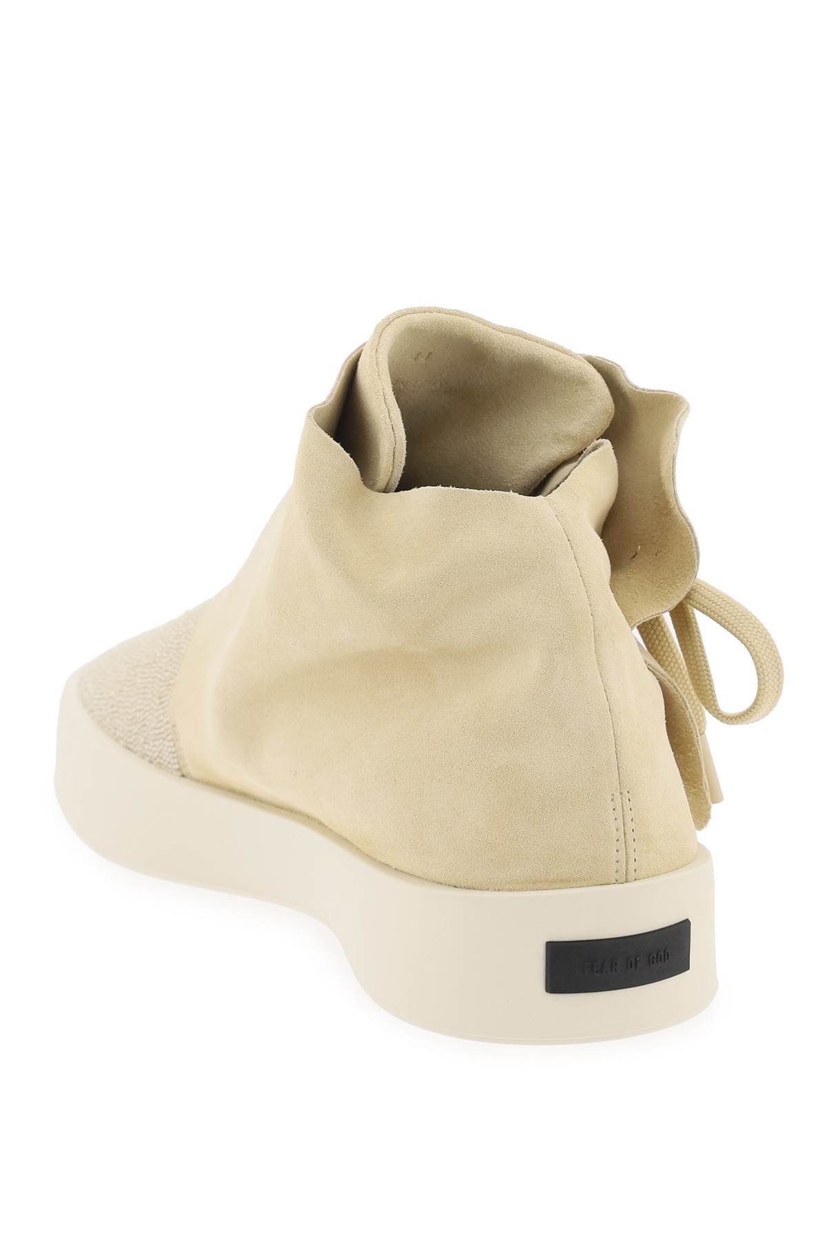 FEAR OF GOD Men's Neutral Suede and Bead Mid-Top Sneakers for SS24