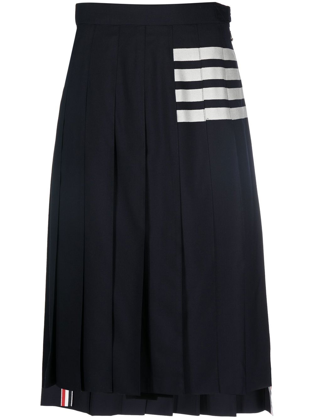 THOM BROWNE Mid-Length Pleated Skirt for Women