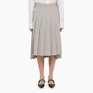 Chân váy midi cotton sọc cho nữ - Bộ sưu tập SS24