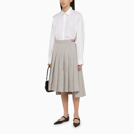 Chân váy midi cotton sọc cho nữ - Bộ sưu tập SS24