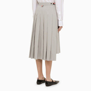 THOM BROWNE Striped Cotton Midi Skirt for Women - SS24 Collection