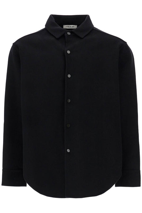 FEAR OF GOD Oversized Virgin Wool Black Shirt