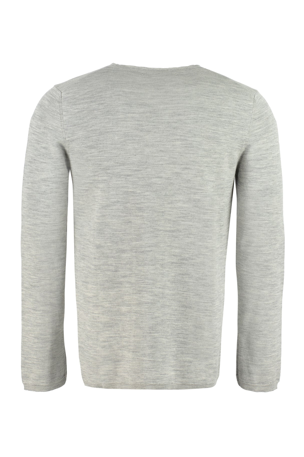 COMME DES GARÇONS SHIRT Men's Long Sleeve Crew-Neck Sweater in Grey