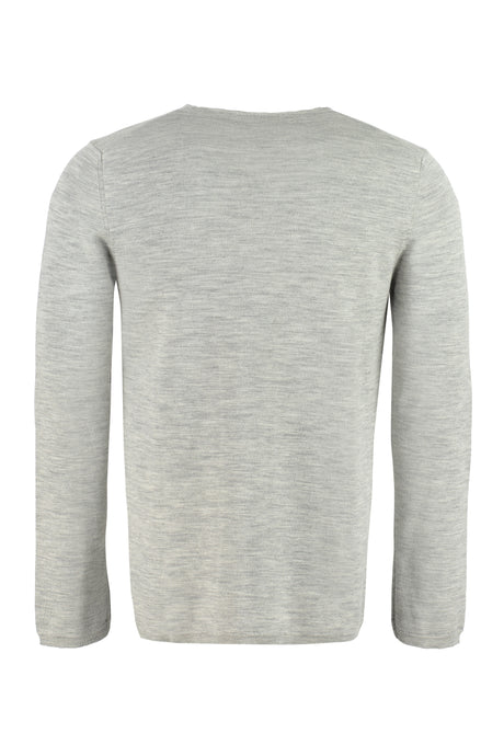 COMME DES GARÇONS SHIRT Men's Long Sleeve Crew-Neck Sweater in Grey