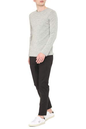 COMME DES GARÇONS SHIRT Men's Long Sleeve Crew-Neck Sweater in Grey