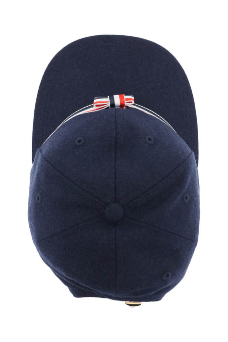 THOM BROWNE Wool Flannel Bow Baseball Cap for Women