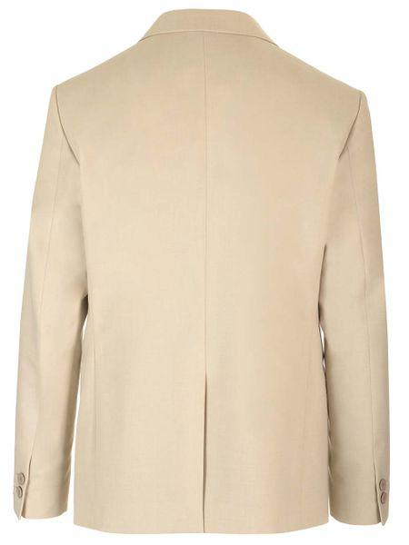 Men's Beige Single-Breasted Two-Button Blazer by FENDI SS24