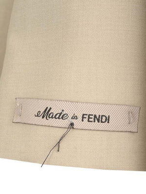 FENDI Blazer Nút Bấm Màu Beige Dành Cho Nam - Bộ Sưu Tập SS24