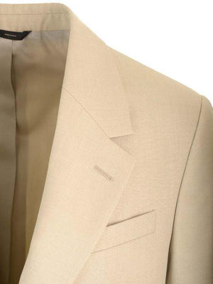 FENDI Blazer Nút Bấm Màu Beige Dành Cho Nam - Bộ Sưu Tập SS24